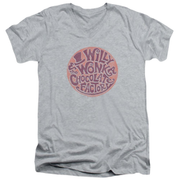 Willy Wonka & the Chocolate Factory Circle Logo Men's V-Neck T-Shirt Men's V-Neck T-Shirt Willy Wonka and the Chocolate Factory   