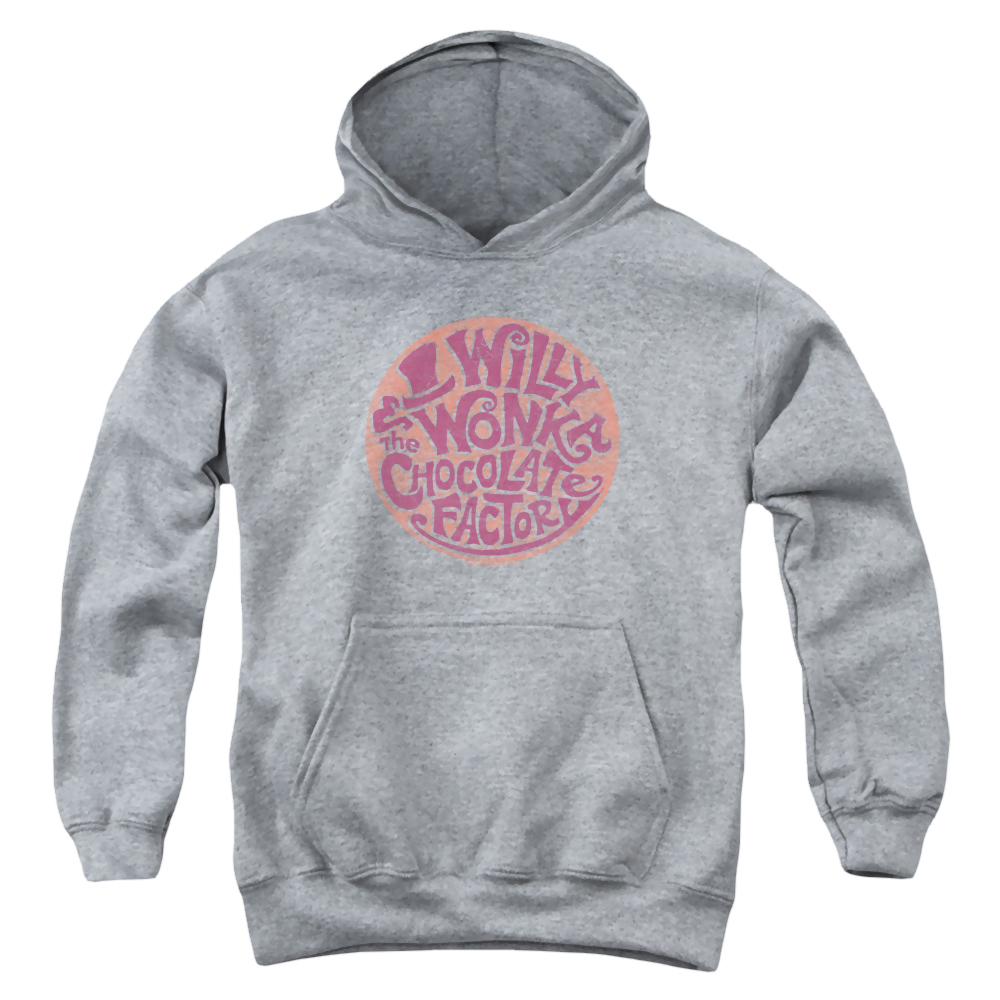 Willy Wonka and the Chocolate Factory Circle Logo - Youth Hoodie Youth Hoodie (Ages 8-12) Willy Wonka and the Chocolate Factory   