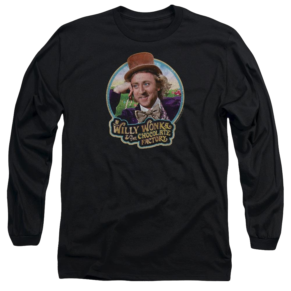 Willy Wonka & the Chocolate Factory Its Scrumdiddlyumptious Men's Long Sleeve T-Shirt Men's Long Sleeve T-Shirt Willy Wonka and the Chocolate Factory   