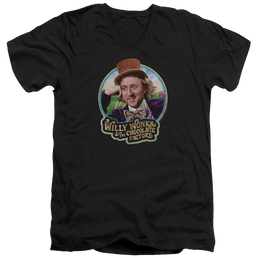 Willy Wonka & the Chocolate Factory Its Scrumdiddlyumptious Men's V-Neck T-Shirt Men's V-Neck T-Shirt Willy Wonka and the Chocolate Factory   