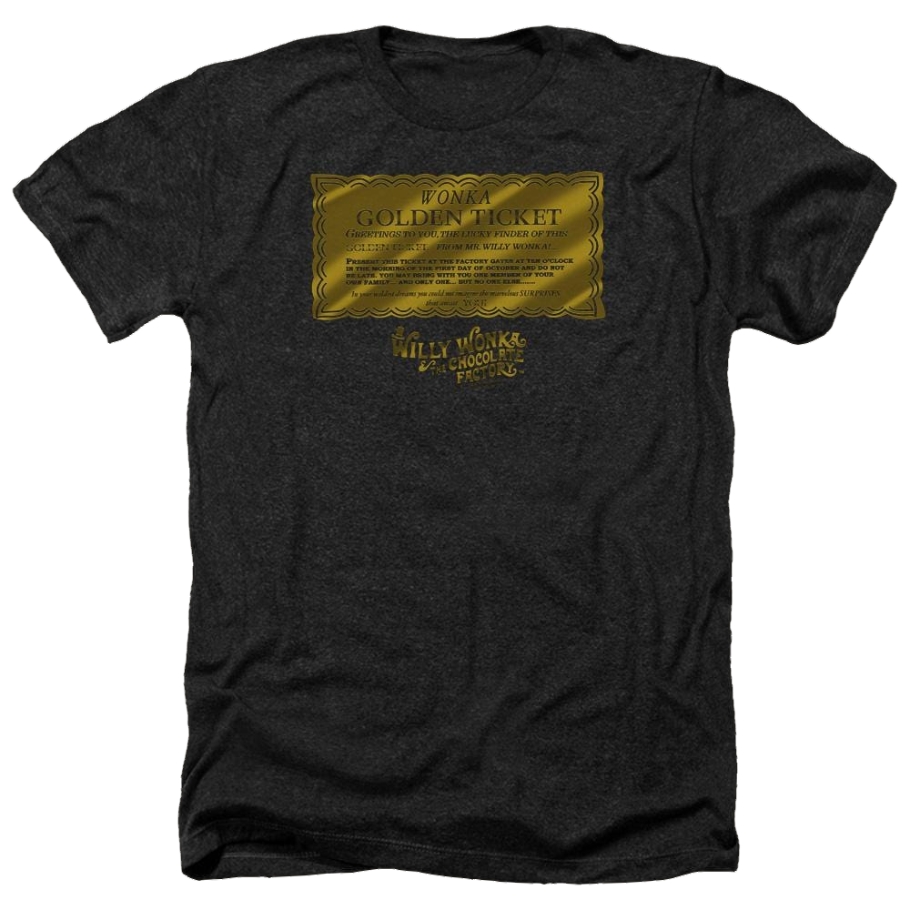 Willy Wonka & the Chocolate Factory Golden Ticket Men's Heather T-Shirt Men's Heather T-Shirt Willy Wonka and the Chocolate Factory   