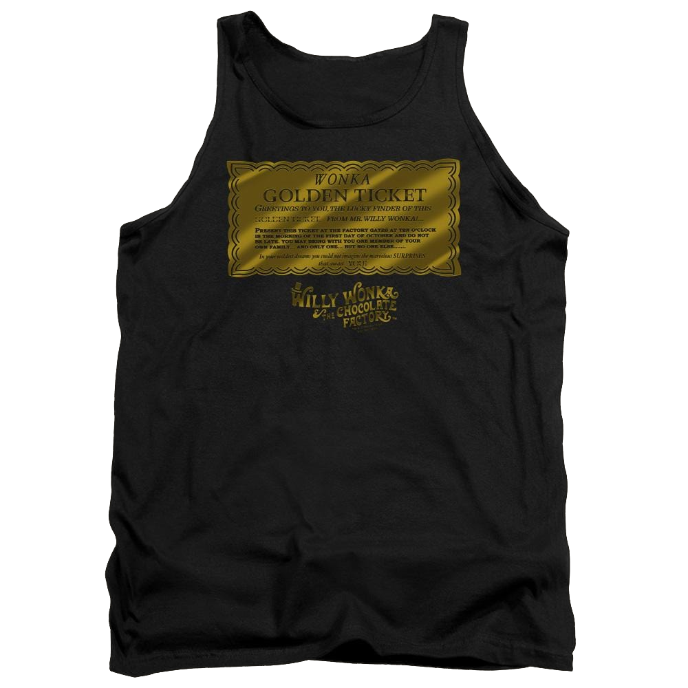 Willy Wonka & the Chocolate Factory Golden Ticket Men's Tank Men's Tank Willy Wonka and the Chocolate Factory   