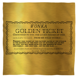 Willy Wonka and the Chocolate Factory I Got A Golden Ticket - Bandana Bandanas Willy Wonka and the Chocolate Factory   