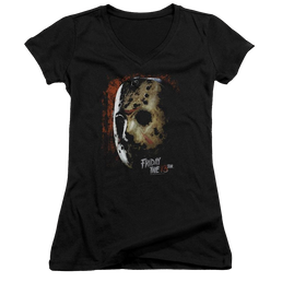 Friday The 13th Mask Of Death - Juniors V-Neck T-Shirt Juniors V-Neck T-Shirt Friday The 13th   