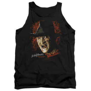Black men's tank with A Nightmare on Elm Street Worst Nightmare graphic