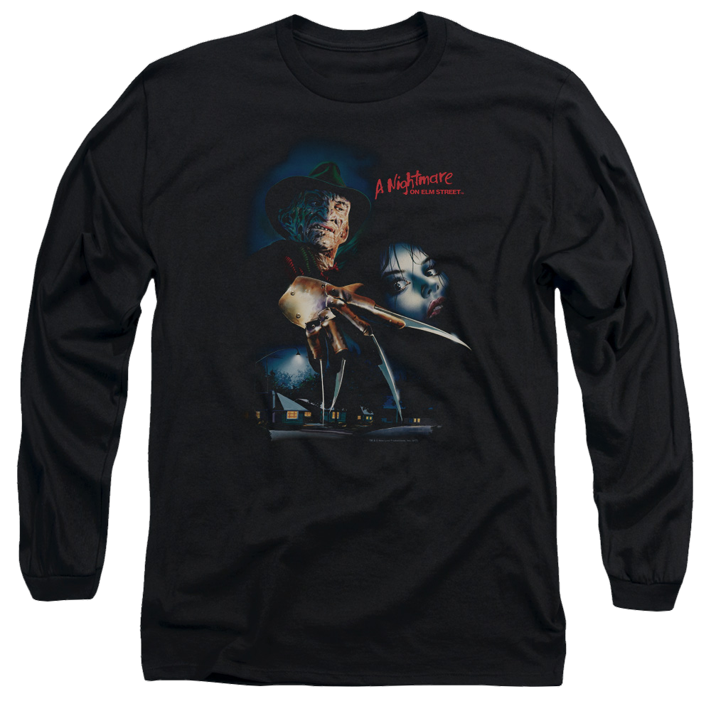 A Nightmare on Elm Street Elm Street Poster - Men's Long Sleeve T-Shirt Men's Long Sleeve T-Shirt A Nightmare on Elm Street   