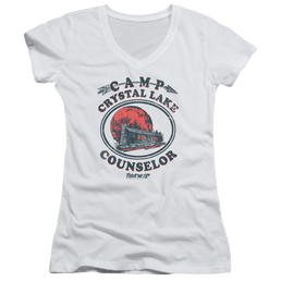 Friday The 13th Camp Counselor - Juniors V-Neck T-Shirt Juniors V-Neck T-Shirt Friday The 13th   