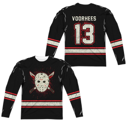 Friday The 13th Voorhees Jersey - Men's All-Over Print Long Sleeve T-Shirt Men's All-Over Print Long Sleeve Friday The 13th   
