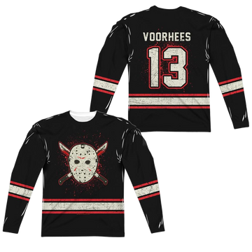 Friday The 13th Voorhees Jersey - Men's All-Over Print Long Sleeve T-Shirt Men's All-Over Print Long Sleeve Friday The 13th   