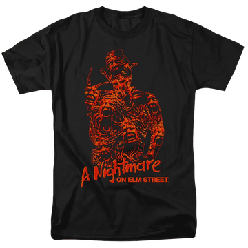 Black men's regular fit t-shirt with A Nightmare on Elm Street Chest Of Souls graphic