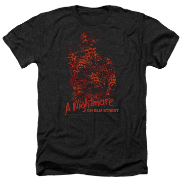 Charcoal men's heather t-shirt with A Nightmare on Elm Street Chest Of Souls graphic