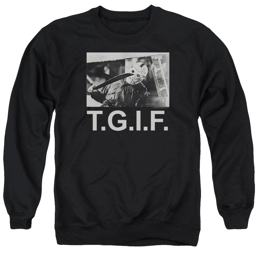 Friday The 13th Tgif - Men's Crewneck Sweatshirt Men's Crewneck Sweatshirt Friday The 13th   