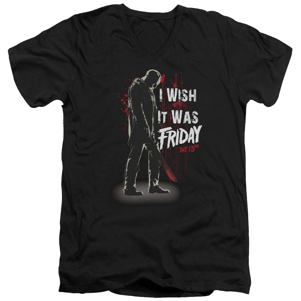 Friday The 13th I Wish It Was Friday - Men's V-Neck T-Shirt Men's V-Neck T-Shirt Friday The 13th   