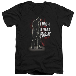 Friday The 13th I Wish It Was Friday - Men's V-Neck T-Shirt Men's V-Neck T-Shirt Friday The 13th   