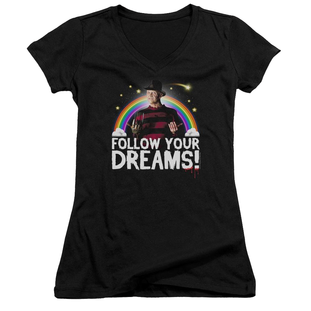 Friday The 13th Follow Your Dreams - Juniors V-Neck T-Shirt Juniors V-Neck T-Shirt Friday The 13th   