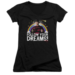 Friday The 13th Follow Your Dreams - Juniors V-Neck T-Shirt Juniors V-Neck T-Shirt Friday The 13th   