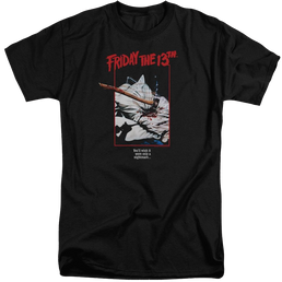 Friday The 13th Axe Poster - Men's Tall Fit T-Shirt Men's Tall Fit T-Shirt Friday The 13th   