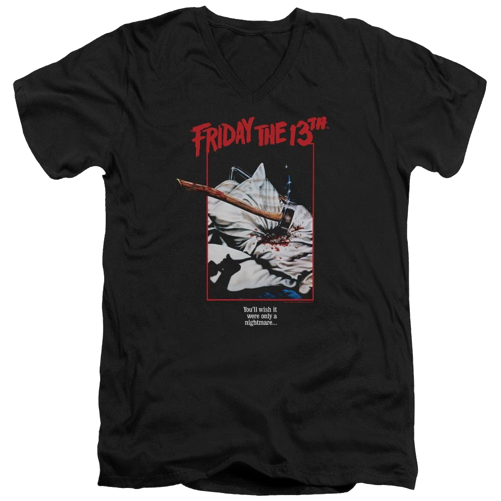 Friday The 13th Axe Poster - Men's V-Neck T-Shirt Men's V-Neck T-Shirt Friday The 13th   