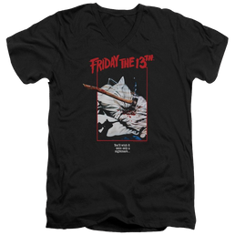 Friday The 13th Axe Poster - Men's V-Neck T-Shirt Men's V-Neck T-Shirt Friday The 13th   