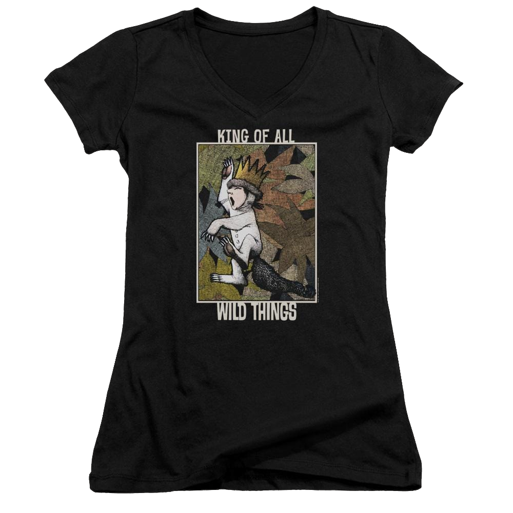 Where The Wild Things Are King Of All Wild Things Juniors V-Neck T-Shirt Juniors V-Neck T-Shirt Where The Wild Things Are   