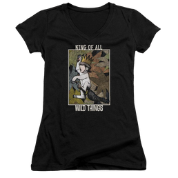 Where The Wild Things Are King Of All Wild Things Juniors V-Neck T-Shirt Juniors V-Neck T-Shirt Where The Wild Things Are   