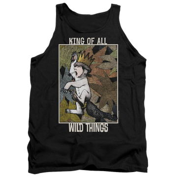 Black men's tank with Where The Wild Things Are King Of All Wild Things graphic