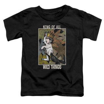 Black toddler t-shirt with Where The Wild Things Are King Of All Wild Things graphic