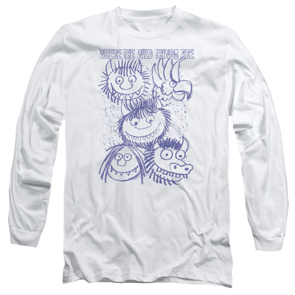 Where The Wild Things Are Wild Sketch Men's Long Sleeve T-Shirt Men's Long Sleeve T-Shirt Where The Wild Things Are   
