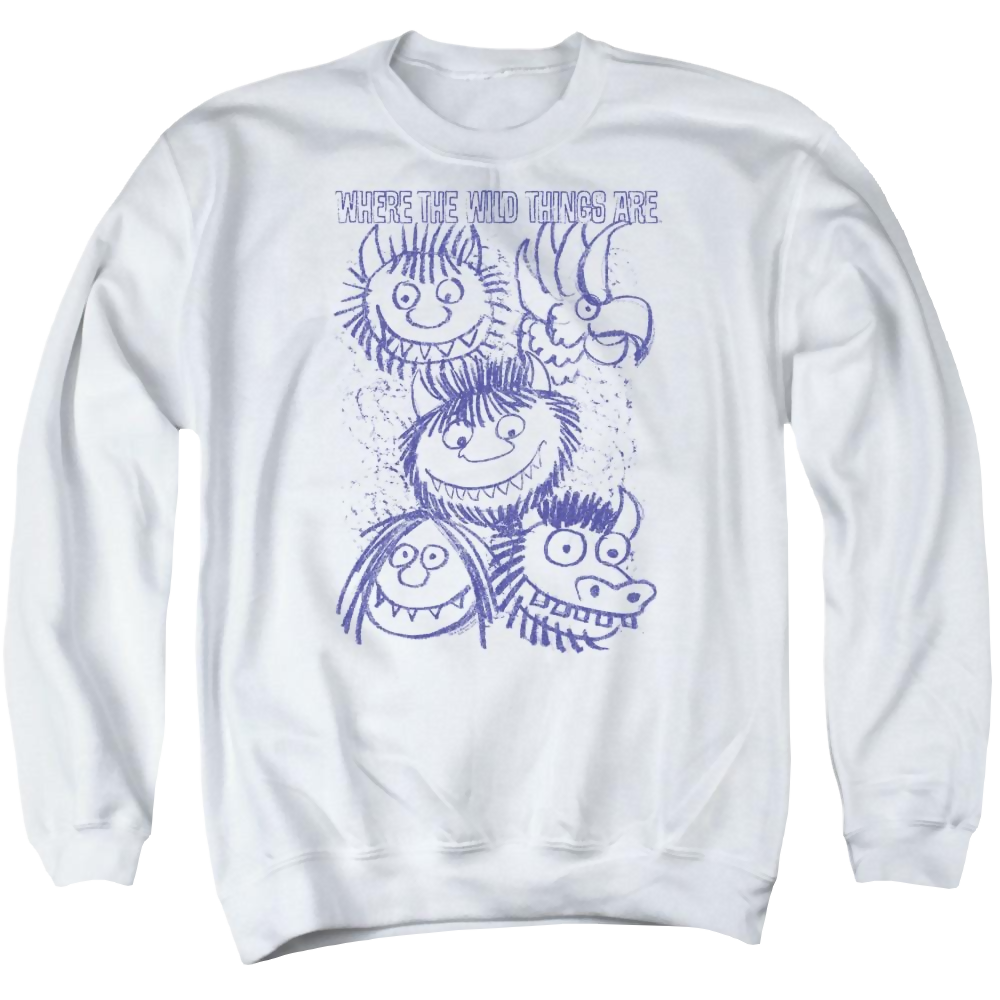 Where The Wild Things Are Wild Sketch Men's Crewneck Sweatshirt Men's Crewneck Sweatshirt Where The Wild Things Are   