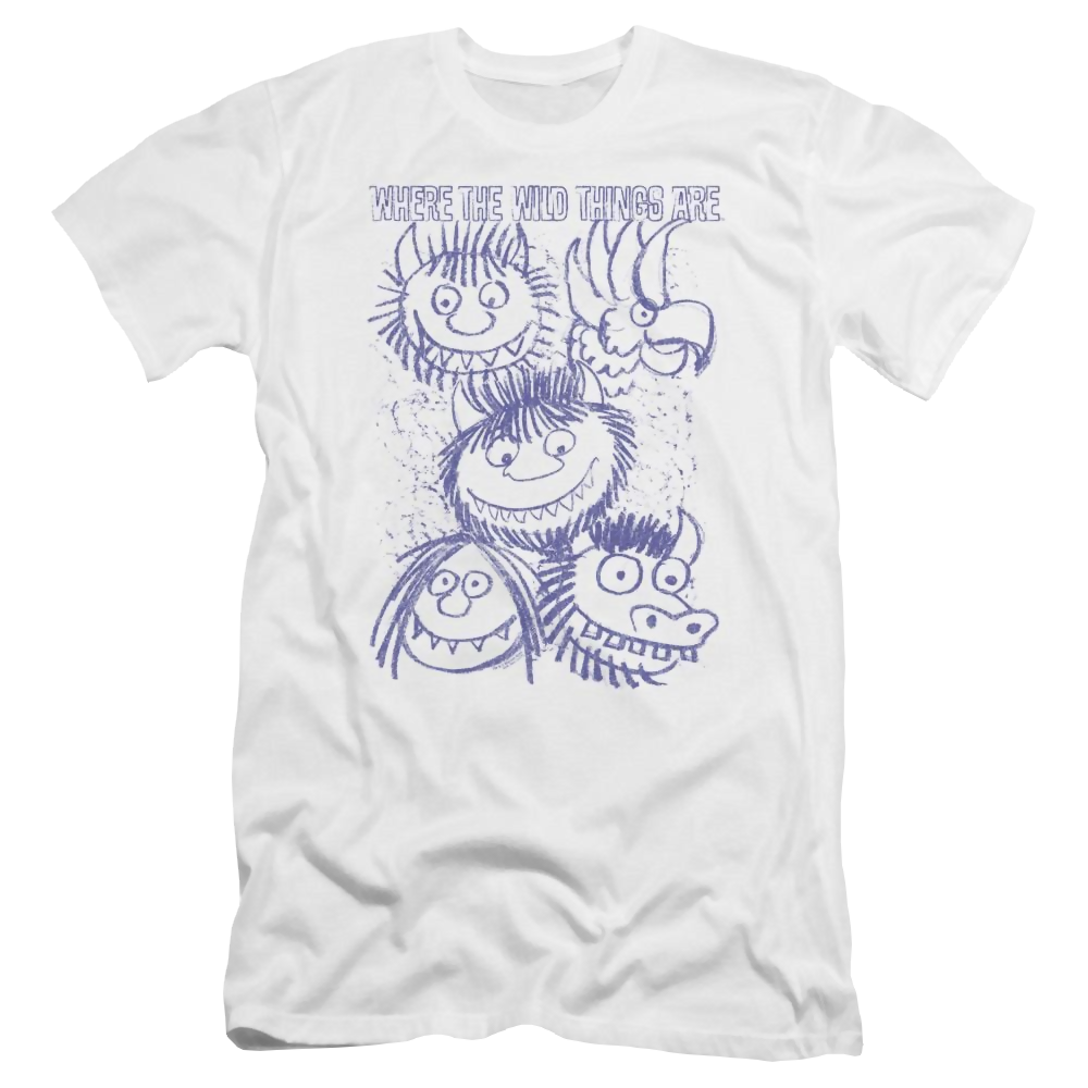 Where The Wild Things Are Wild Sketch Men's Premium Slim Fit T-Shirt Men's Premium Slim Fit T-Shirt Where The Wild Things Are   