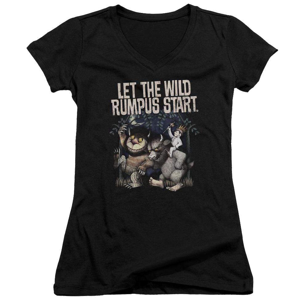 Where The Wild Things Are Wild Rumpus Juniors V-Neck T-Shirt Juniors V-Neck T-Shirt Where The Wild Things Are   