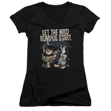 Where The Wild Things Are Wild Rumpus Juniors V-Neck T-Shirt Juniors V-Neck T-Shirt Where The Wild Things Are   