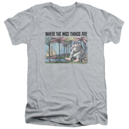 Where The Wild Things Are Cover Art Men's V-Neck T-Shirt Men's V-Neck T-Shirt Where The Wild Things Are   