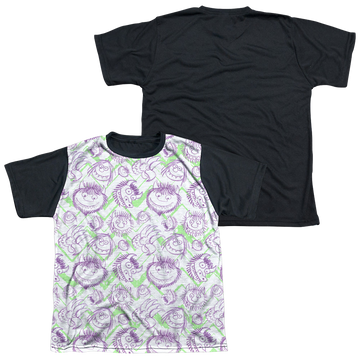 Where The Wild Things Are Wild Scribble youth black back t-shirt for ages 8 to 12