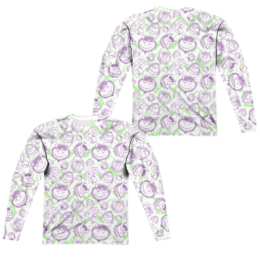 Where the Wild Things Are Wild Scribble (Front/Back Print) - Men's All-Over Print Long Sleeve Men's All-Over Print Long Sleeve Where The Wild Things Are   