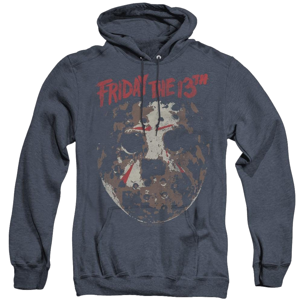 Friday The 13Th Rough Mask - Heather Pullover Hoodie Heather Pullover Hoodie Friday The 13th   