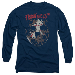 Friday The 13th Rough Mask - Men's Long Sleeve T-Shirt Men's Long Sleeve T-Shirt Friday The 13th   