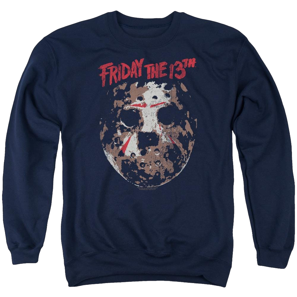 Friday The 13th Rough Mask - Men's Crewneck Sweatshirt Men's Crewneck Sweatshirt Friday The 13th   