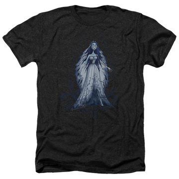 Charcoal men's heather t-shirt with Corpse Bride Vines graphic