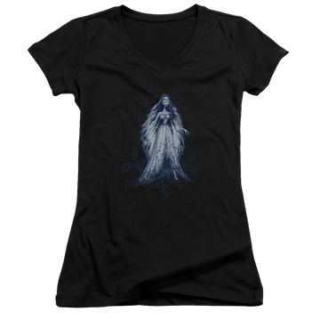 Corpse Bride Vines - Juniors V-Neck T-Shirt Juniors V-Neck T-Shirt Corpse Bride   
