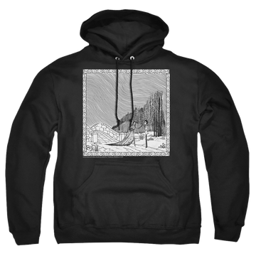 Black pullover hoodie with Corpse Bride My Darling graphic