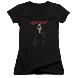 Friday The 13th Chchch Ahahah - Juniors V-Neck T-Shirt Juniors V-Neck T-Shirt Friday The 13th   