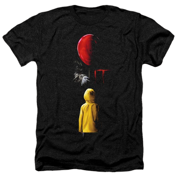 Charcoal men's heather t-shirt with IT Red Balloon graphic