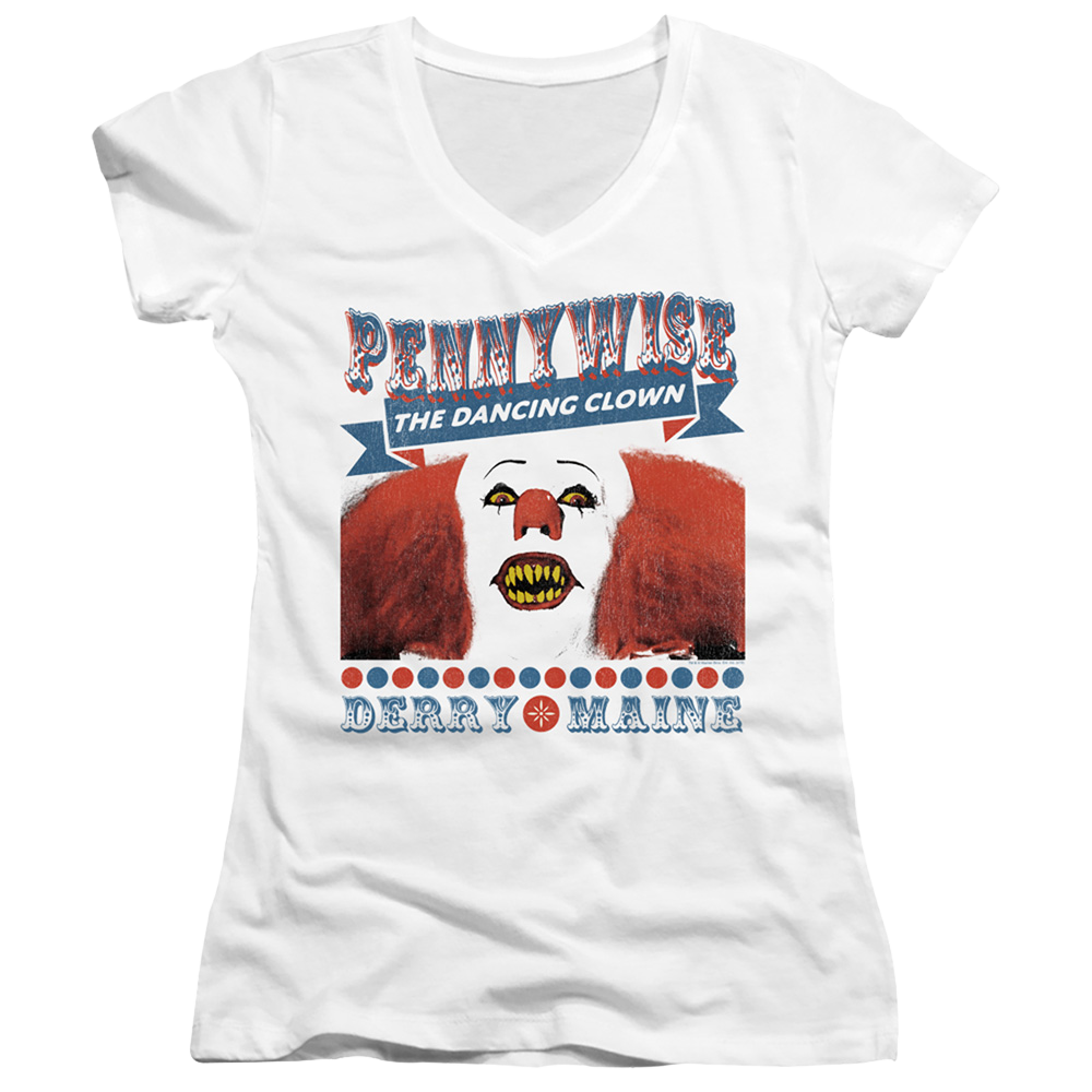 It Tv Miniseries The Dancing Clown - Juniors V-Neck T-Shirt Juniors V-Neck T-Shirt IT   