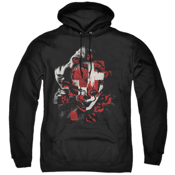 Black pullover hoodie with IT Come Back graphic