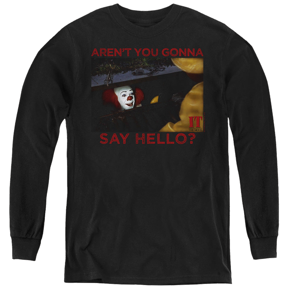IT TV Miniseries Hello - Youth Long Sleeve T-Shirt Youth Long Sleeve T-Shirt IT   