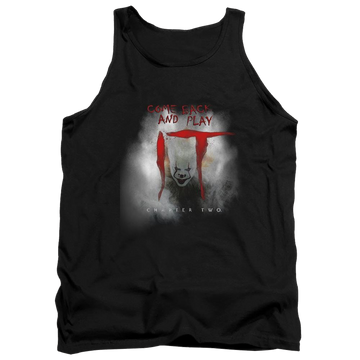 Black men's tank with IT Come Back And Play graphic