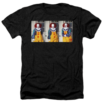 Charcoal men's heather t-shirt with IT Tv Miniseries Joke graphic