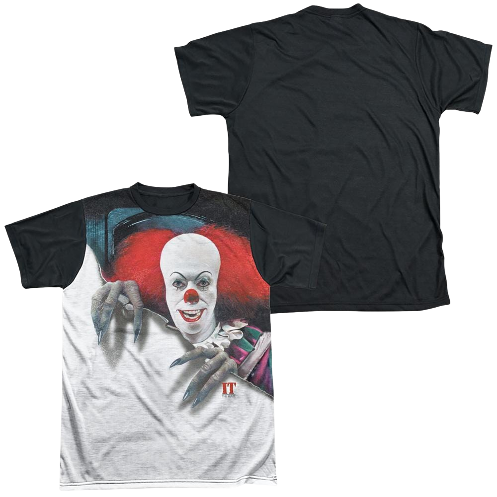 IT TV Miniseries Pennywise It - Men's Black Back T-Shirt Men's Black Back T-Shirt IT   