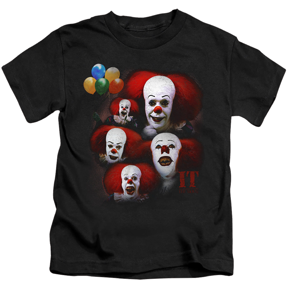 IT TV Miniseries Many Faces Of Pennywise - Kid's T-Shirt Kid's T-Shirt (Ages 4-7) IT   